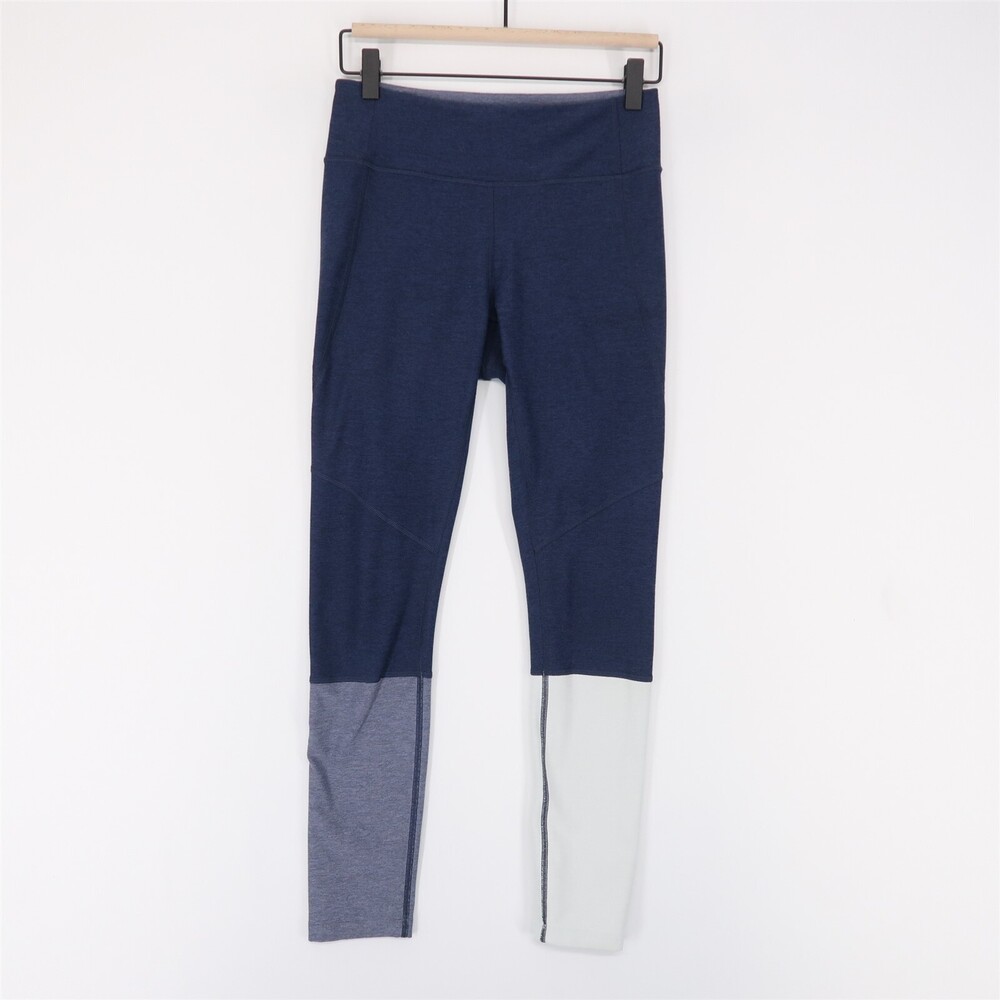 Outdoor Voices Leggings Womens S Navy Blue Colorblock Heather Textured